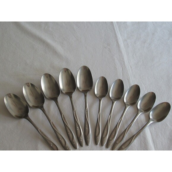 International Silver Stainless USA Americana Star 5 Teaspoons 5 Table Spoons - Picture 8 of 10